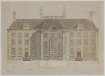 28782 Afbeelding van de voorgevel van het gebouw van de Vrijvrouwe van Renswoude aan de Agnietenstraat te Utrecht, met ...